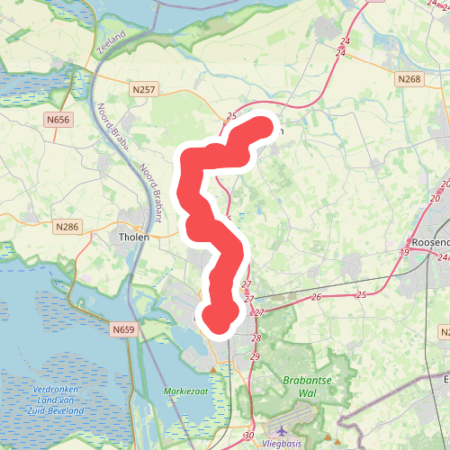Steenbergen - Bergen op Zoom · Jacobsweg Thuredrecht etappe 5