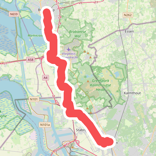Bergen op Zoom - Kapellen · Jacobsweg Thuredrecht etappe 6