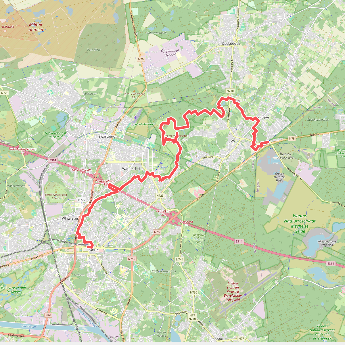Station Genk - Station As · Limburgse Mijnen etappe 1