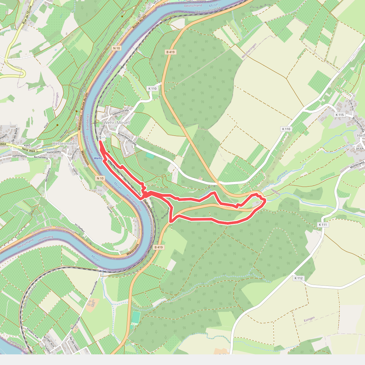 Moselsteig Seitensprung Wehrer Rosenberg