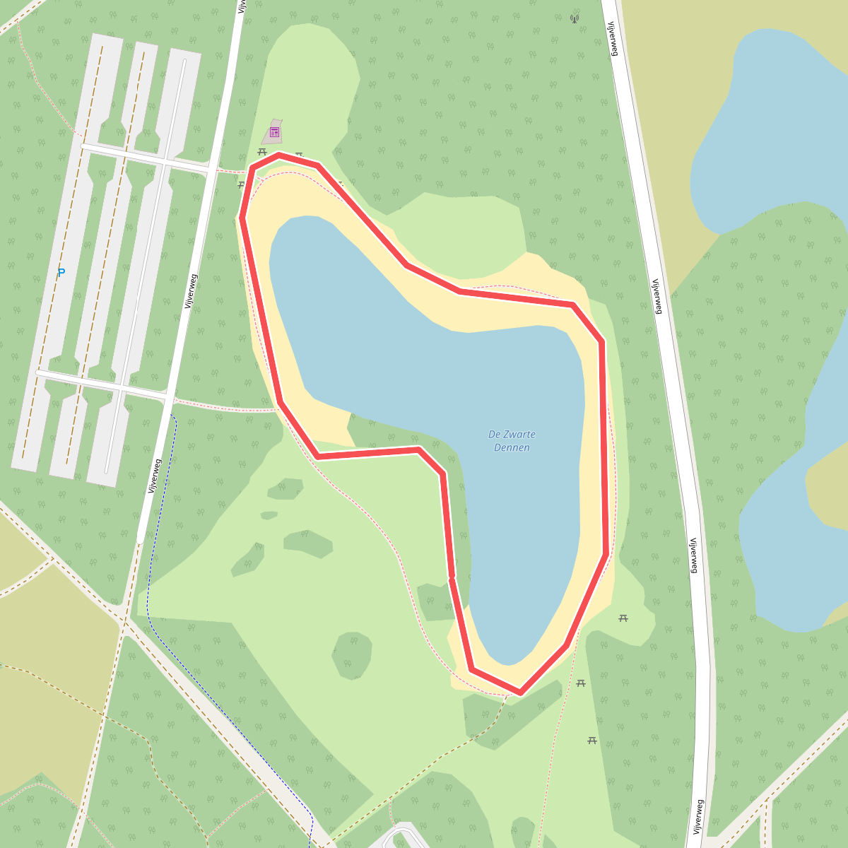 Wandelroute familiepad Zwarte Dennen