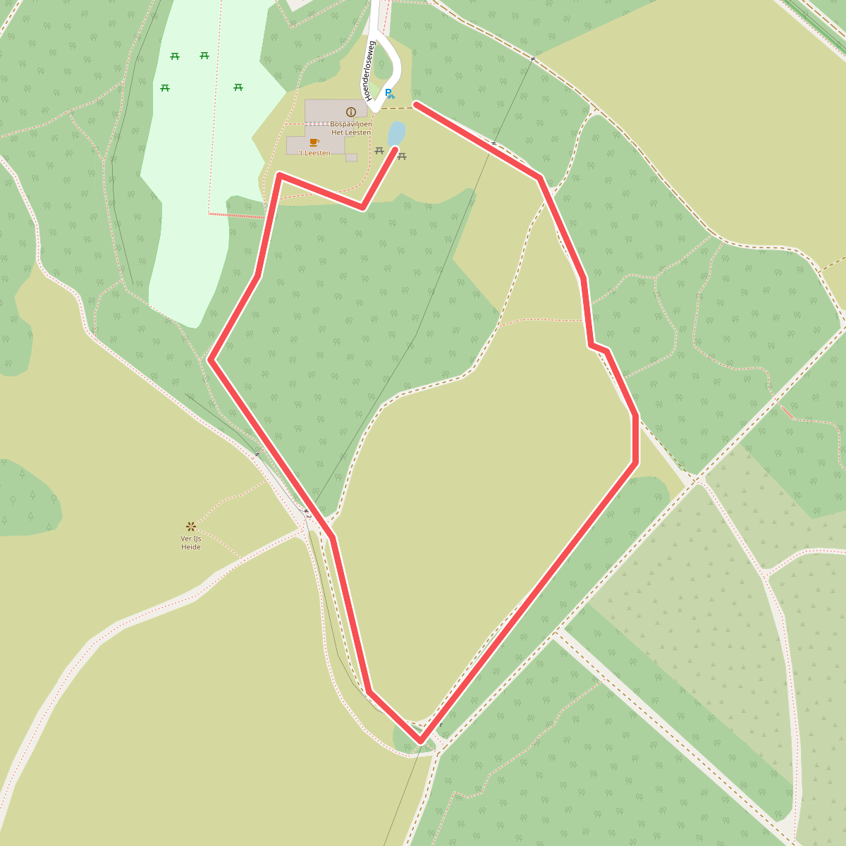 Wandelroute Mindervalidenroute 't Leesten