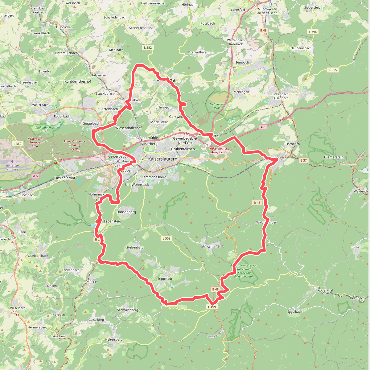 Westpfalz-Wanderweg Blaues W (Barbarossa-Wanderweg)
