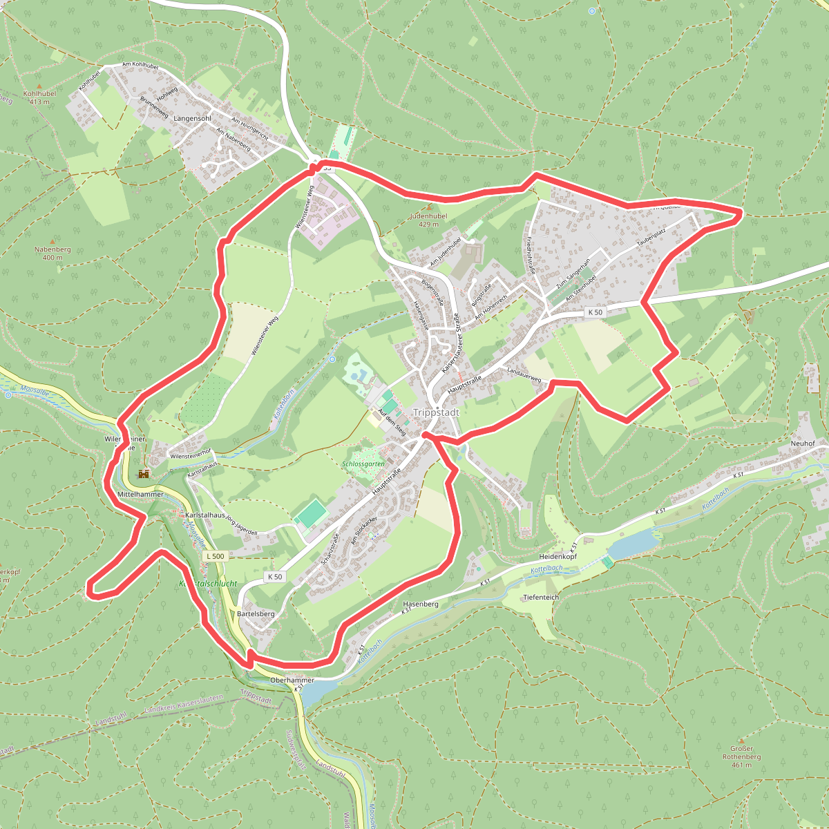 Wanderweg Trippstadt 3: Zur Amseldelle