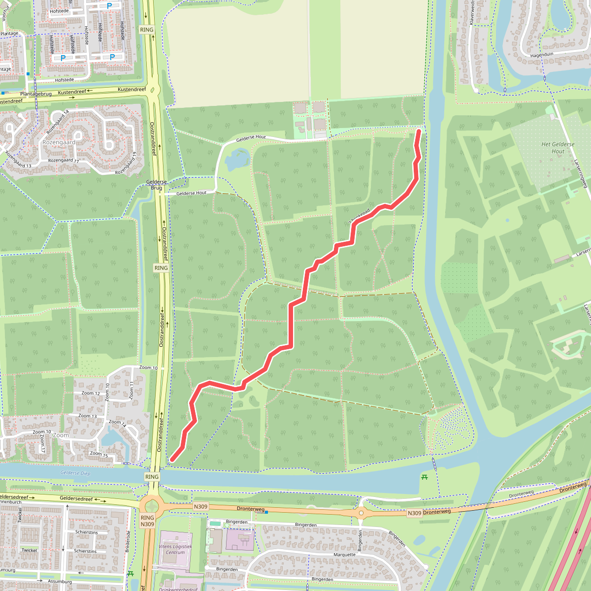 Wandelroute wandelpad 't Henkepad