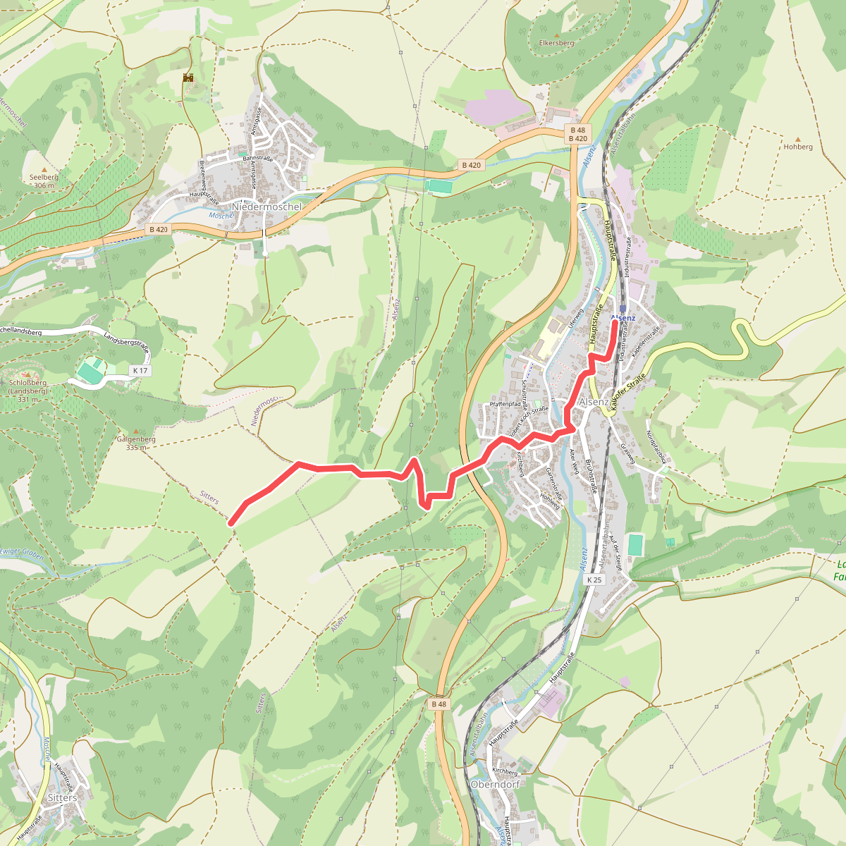 Zuweg Pfälzer Höhenweg