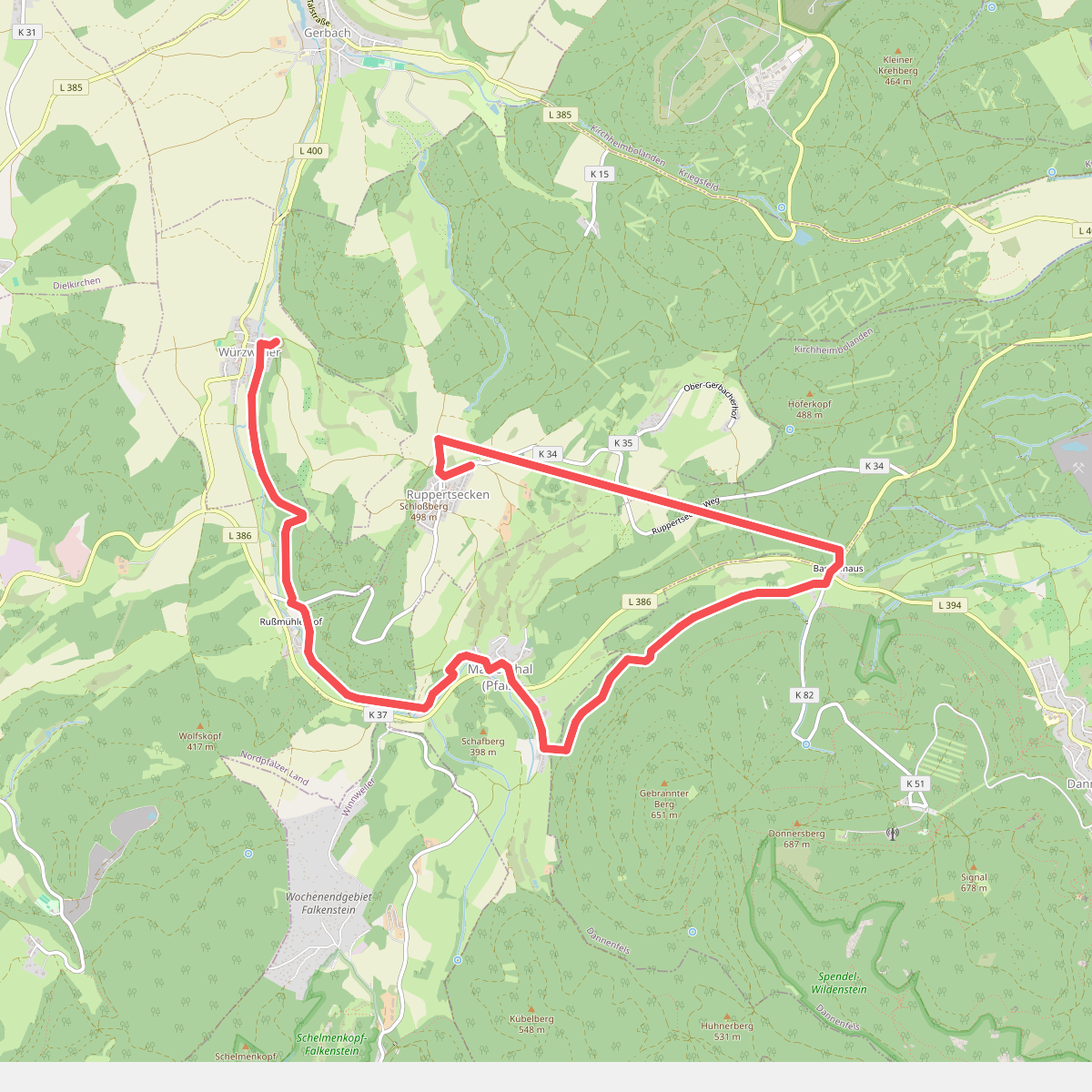 Rundwanderweg Ruppertsecken - 4-Dörfer-Wanderweg