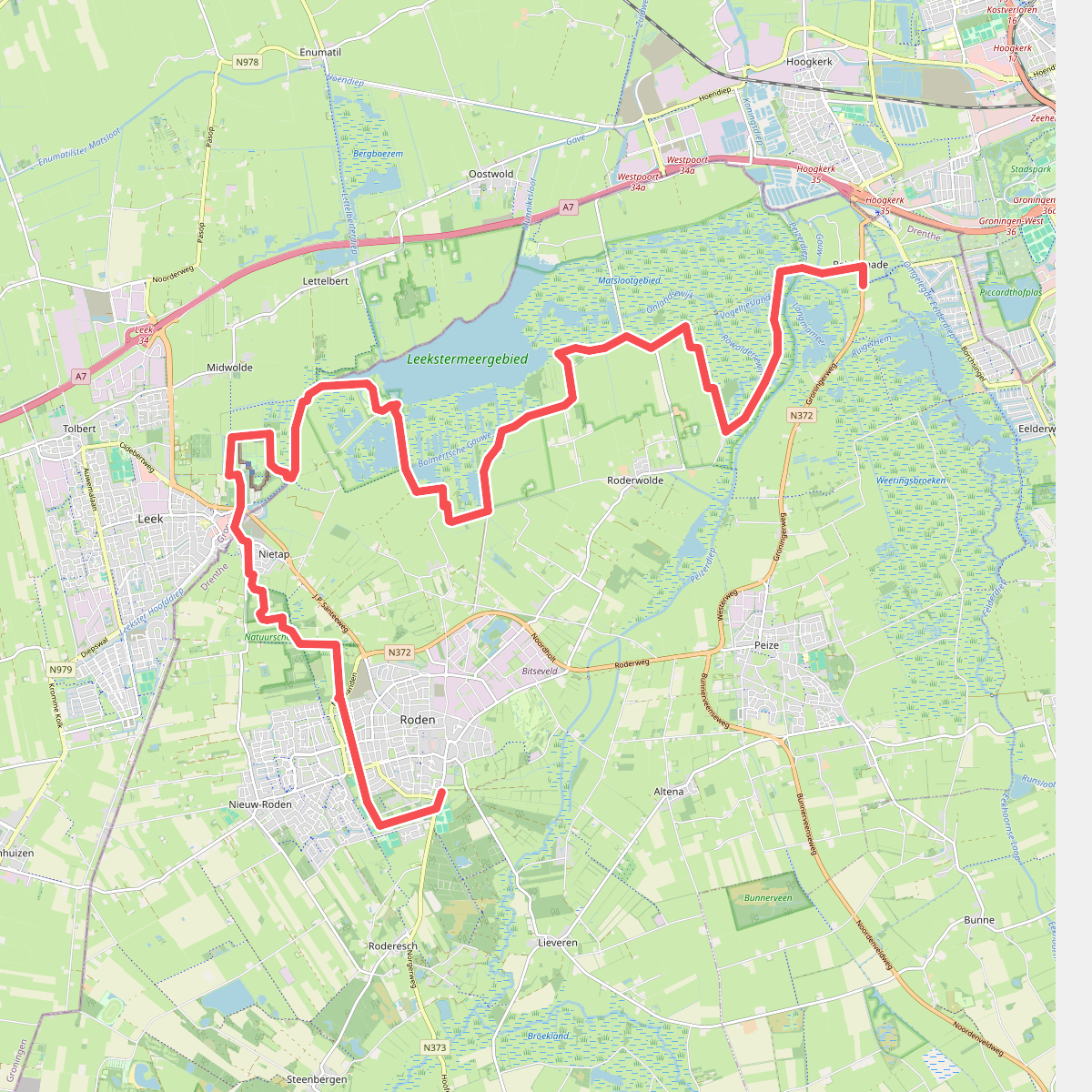 Roden - Peizermade · Drenthepad etappe 8