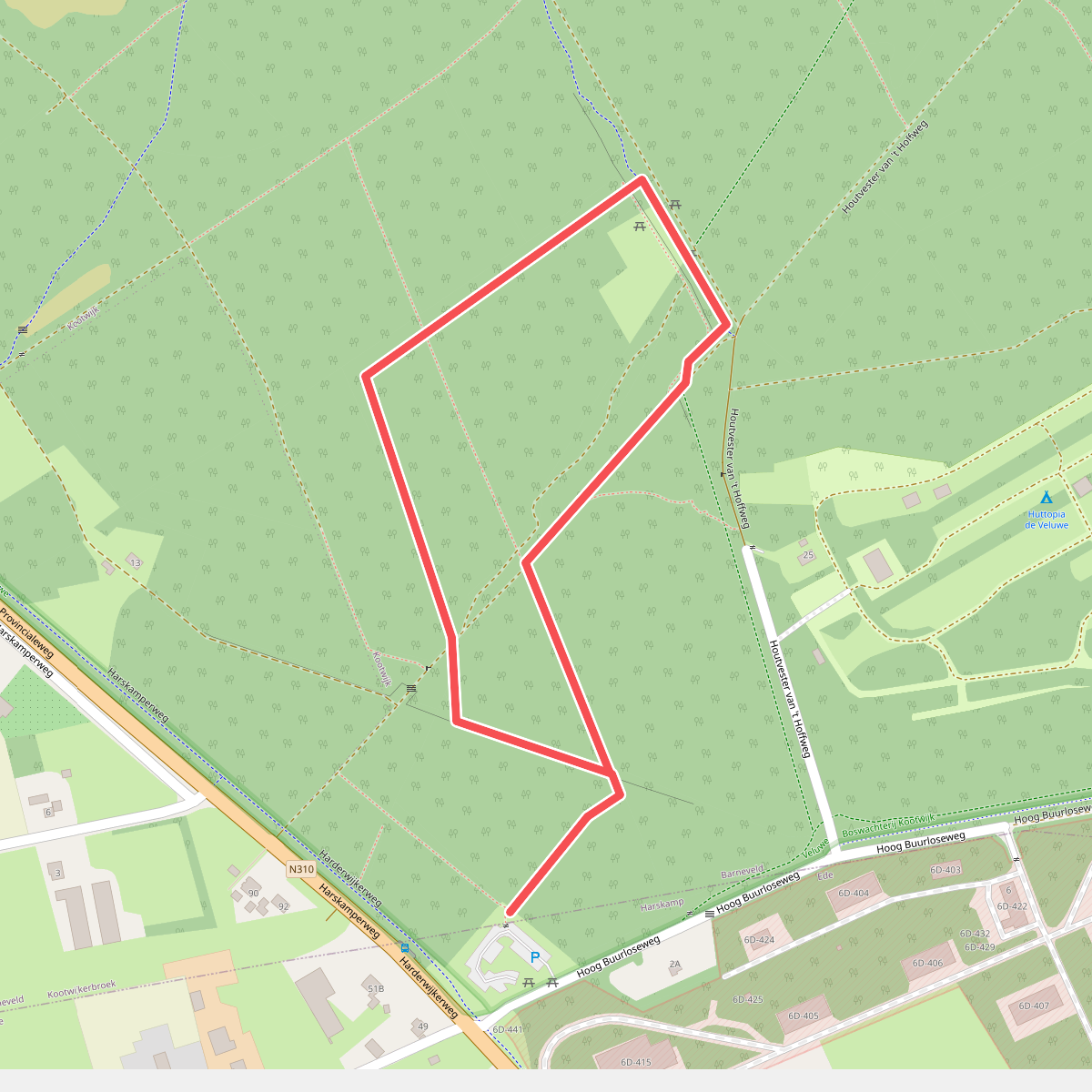 Wandelroute familiepad Harskamp