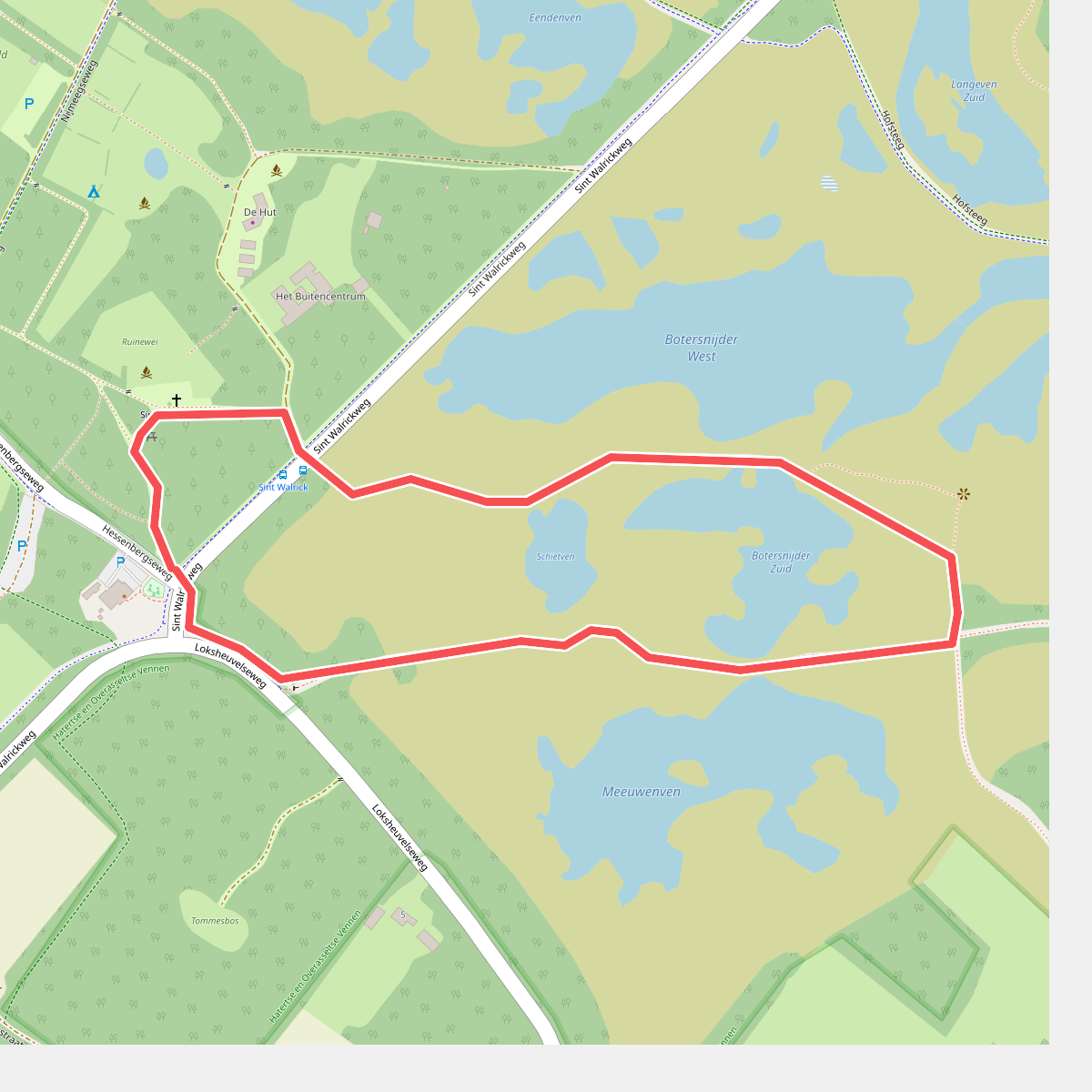 Wandelroute familiepad Vennengebied