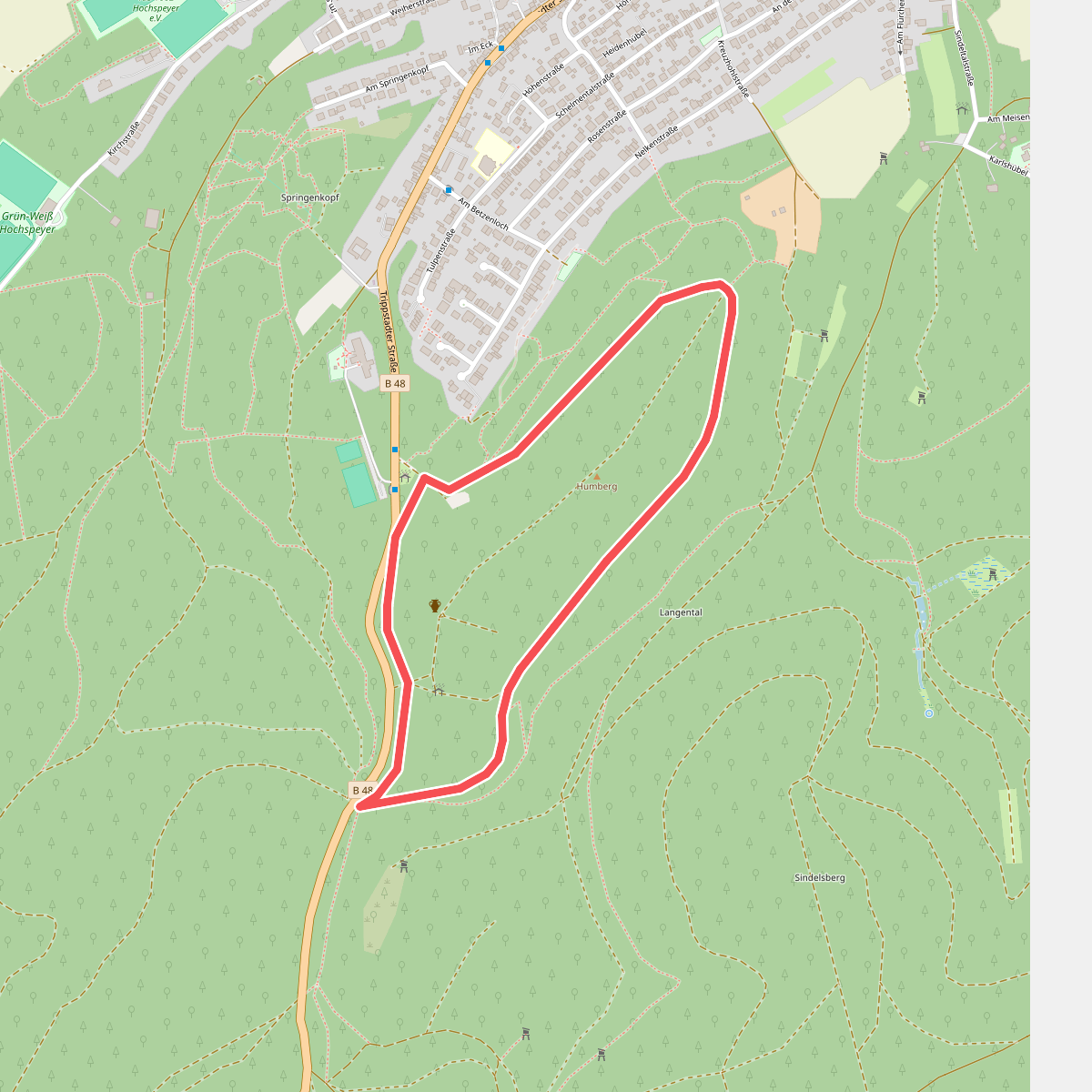 Hochspeyer Wanderweg 1 Rundweg Sindelstal
