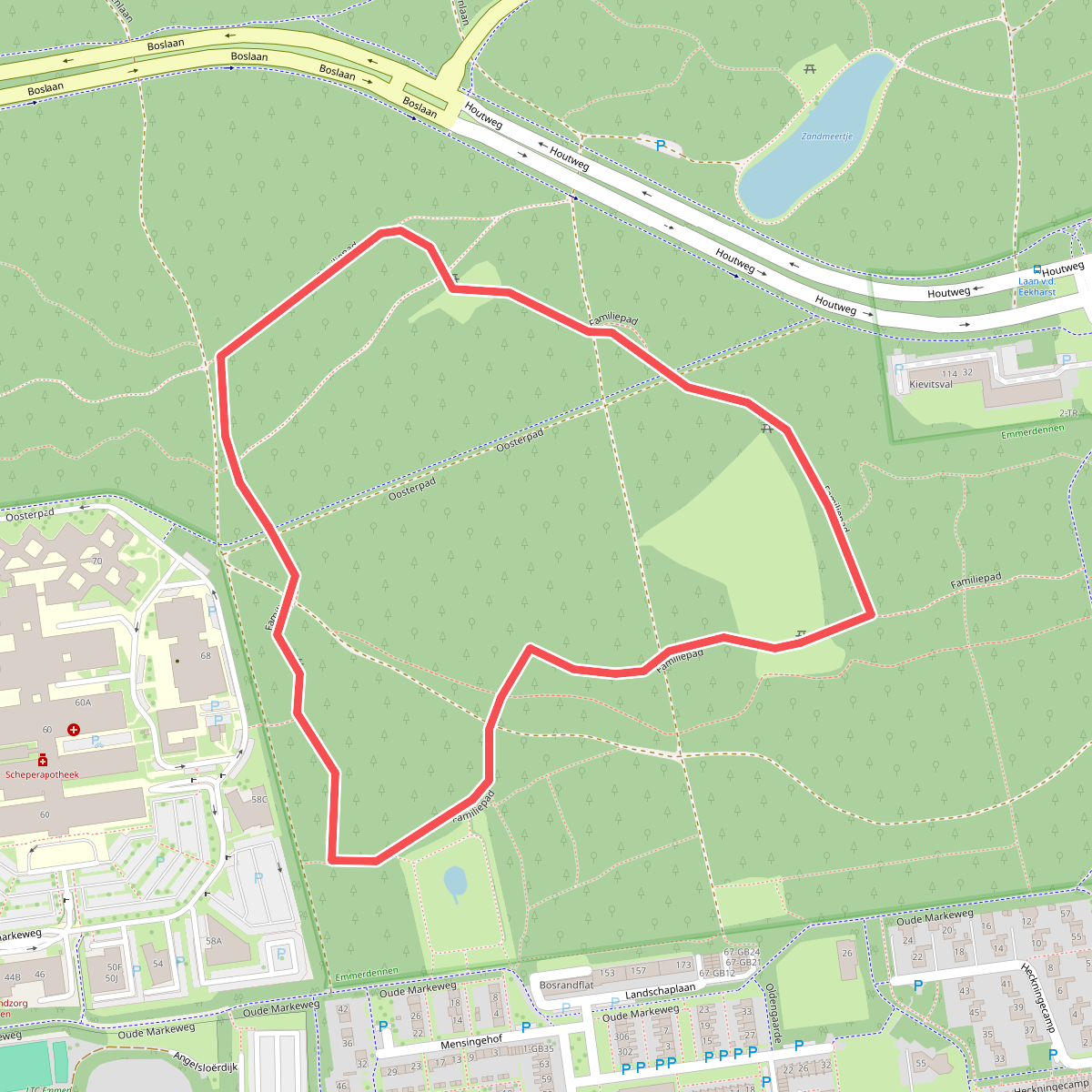 Wandelroute familiepad Emmerdennen