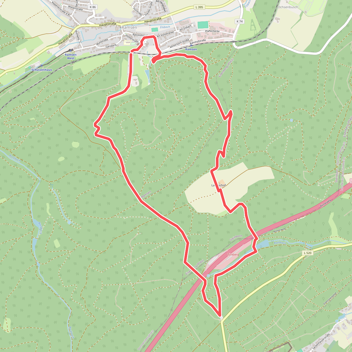 Parkplatz Carlsberg Rundwanderweg 5