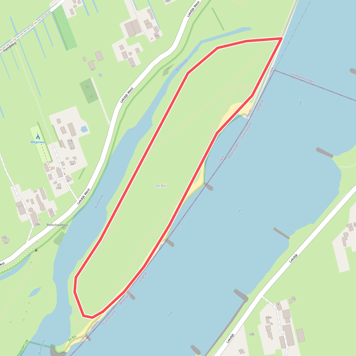 Wandelroute Eiland de Bol 