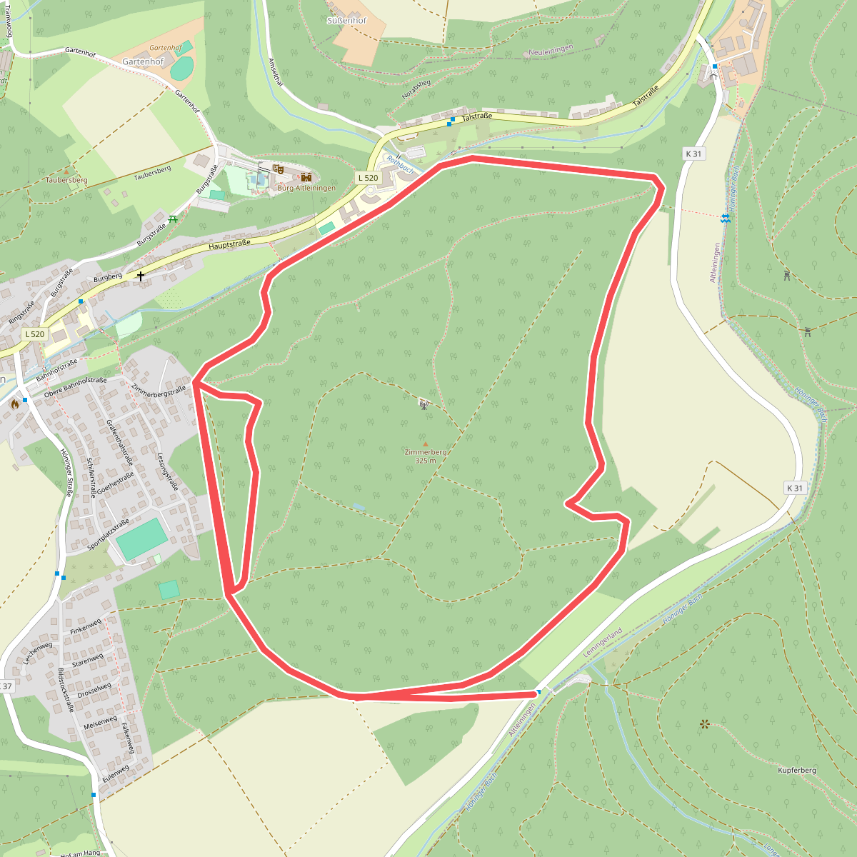 Parkplatz Langental Rundwanderweg 2