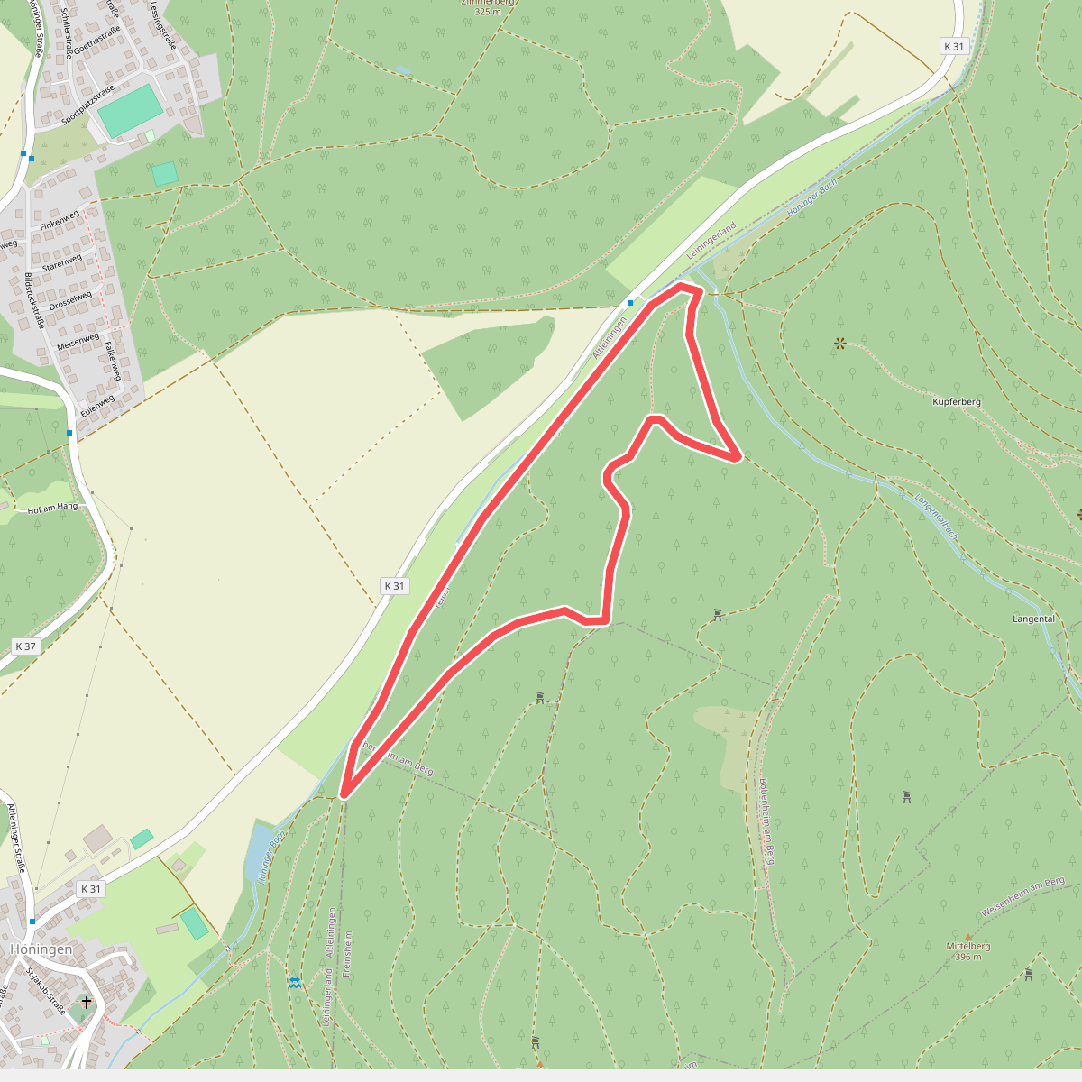 Parkplatz Langental Rundwanderweg 3