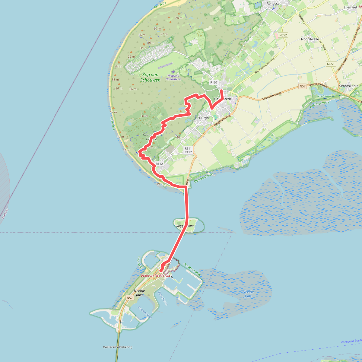 Neeltje Jans - Burgh Haamstede · Nederlands Kustpad 1 etappe 5