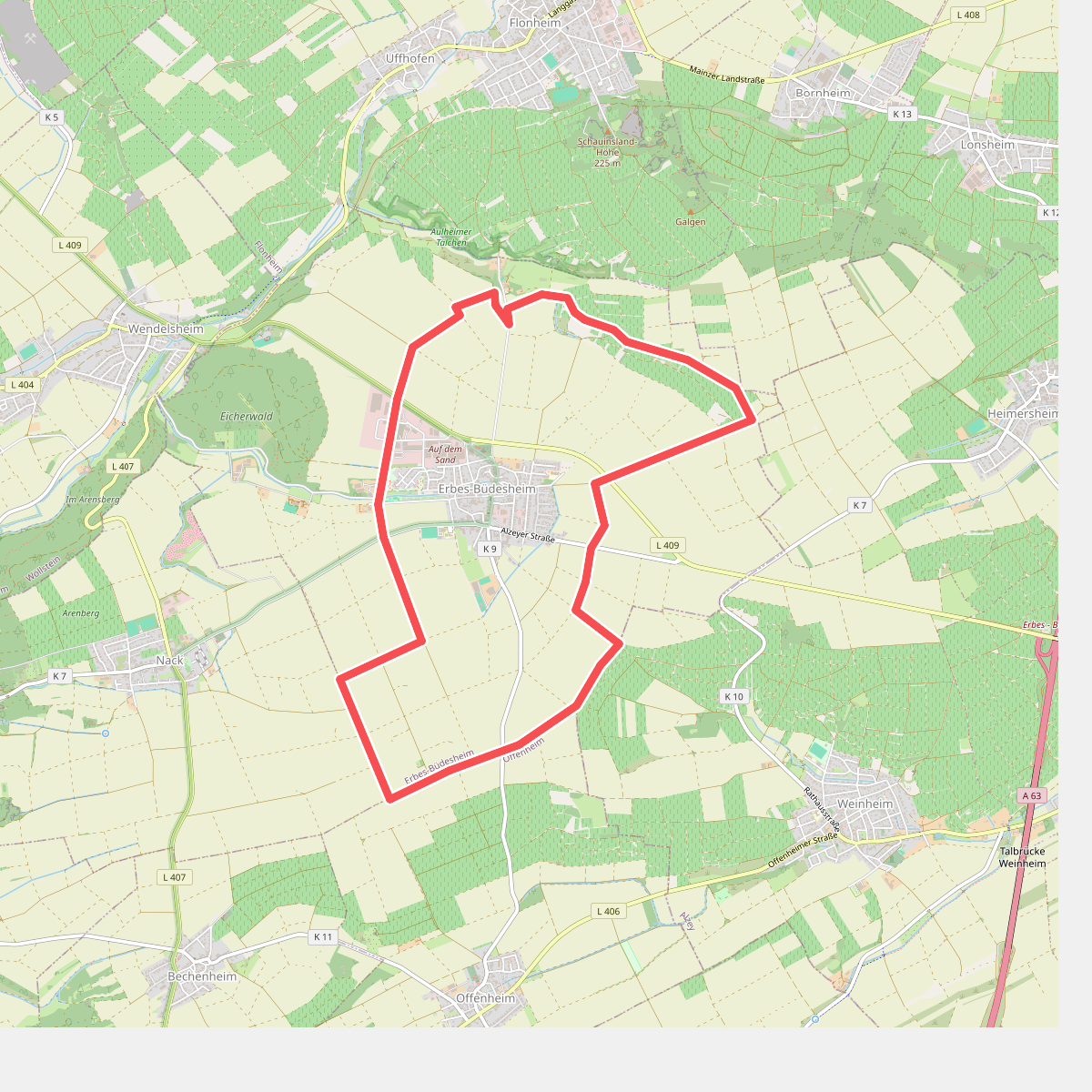 Entlang der Grünlandstreifen