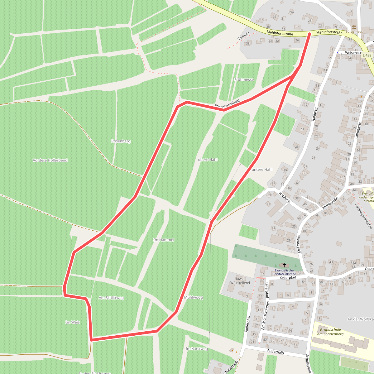 Alsheim 4: Rosenbergshohlweg