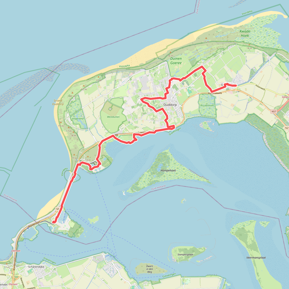 Port Zelande - Goedereede · Nederlands Kustpad 1 etappe 7