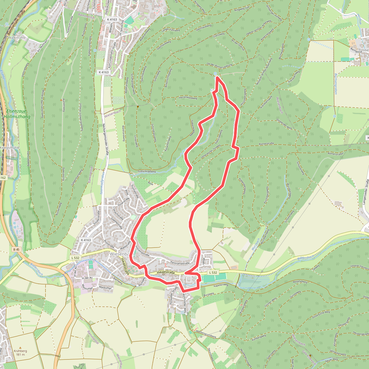 Rundwanderweg Am Sportplatz 1: Nonnenbrunnen-Weg