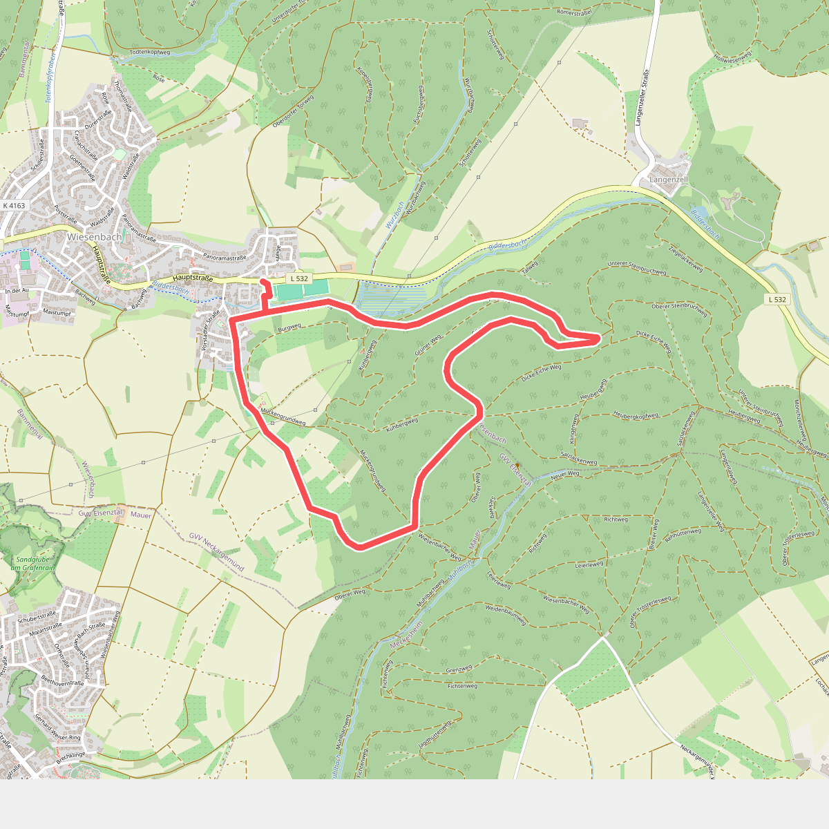 Rundwanderweg Am Sportplatz 2: Judenwald-Weg