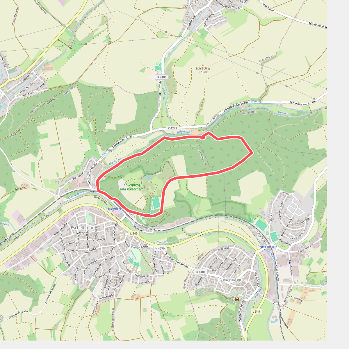Rundwanderweg Eschelbronn Kallenberg 1: Hetzenloch-Weg