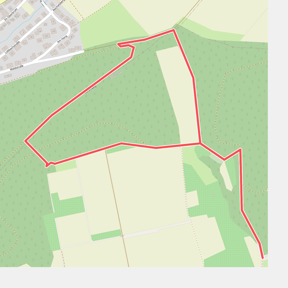 Rundwanderweg Eschelbronn Lohbrunnen 1: Bußloch-Weg