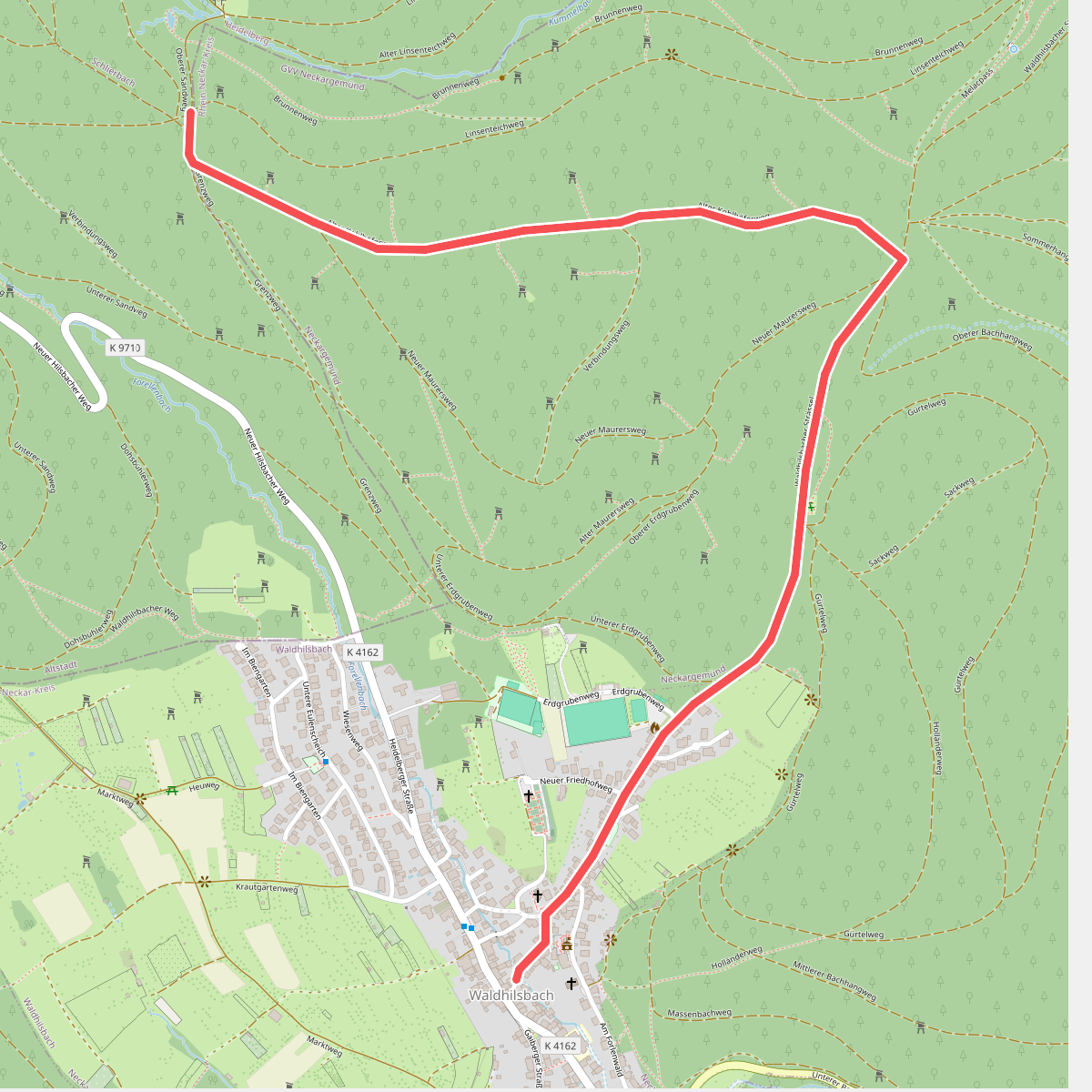 Rundwanderweg Waldhilsbach 10 - Kraussteinweg