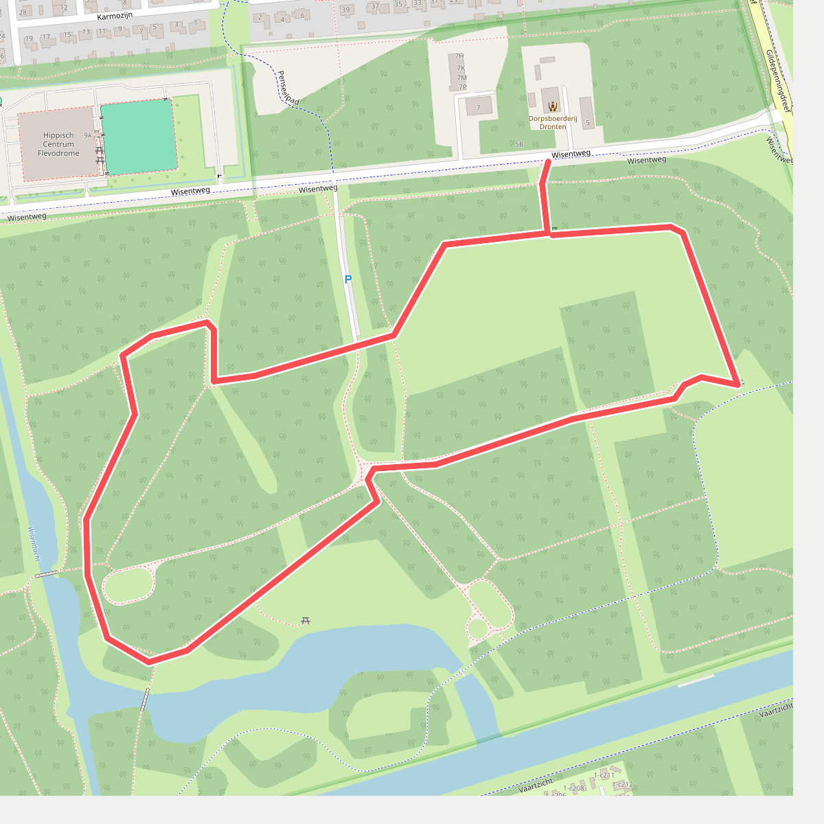 Wandelroute Mindervalidenpad Wisentbos