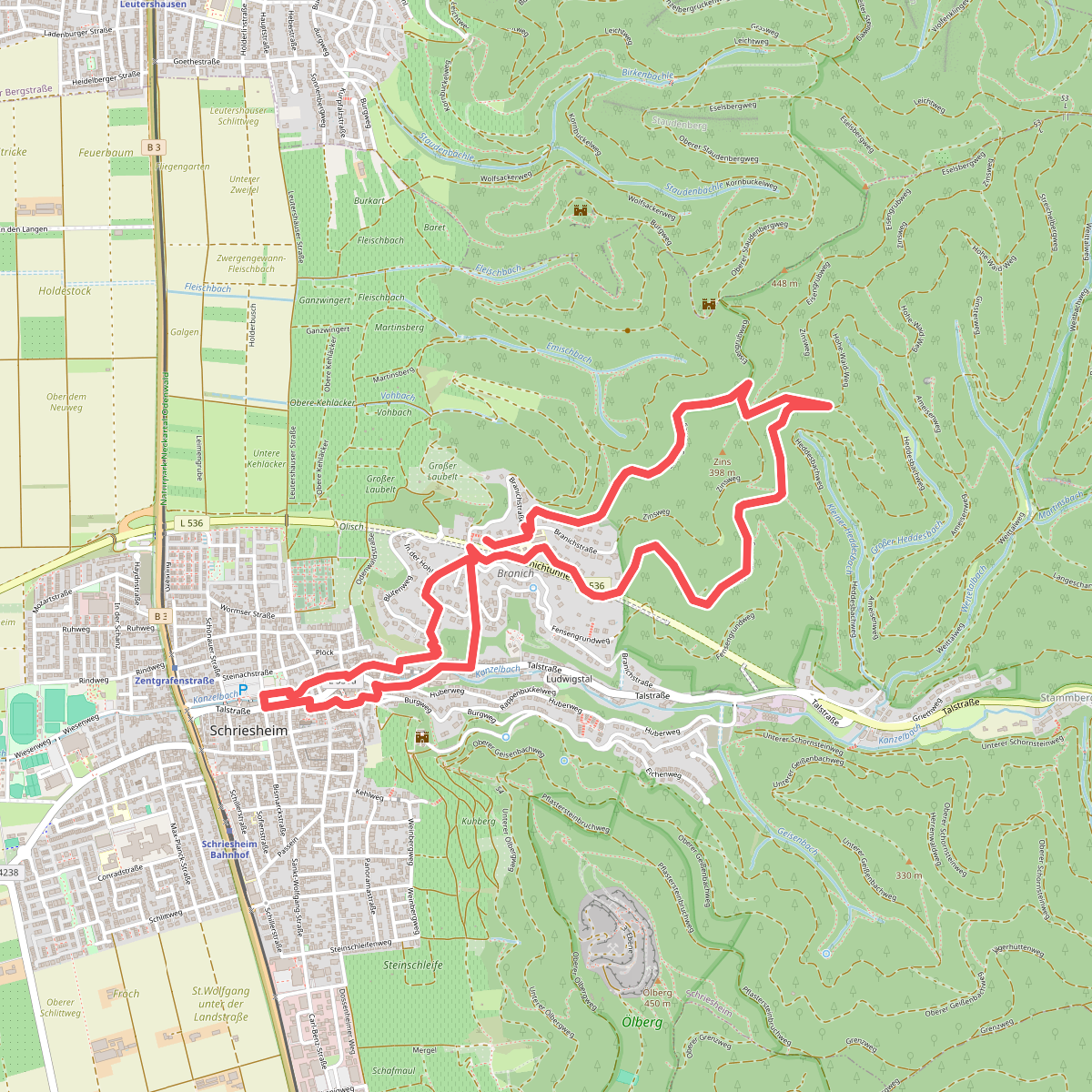 Rundwanderweg Schriesheim 5: Branichweg