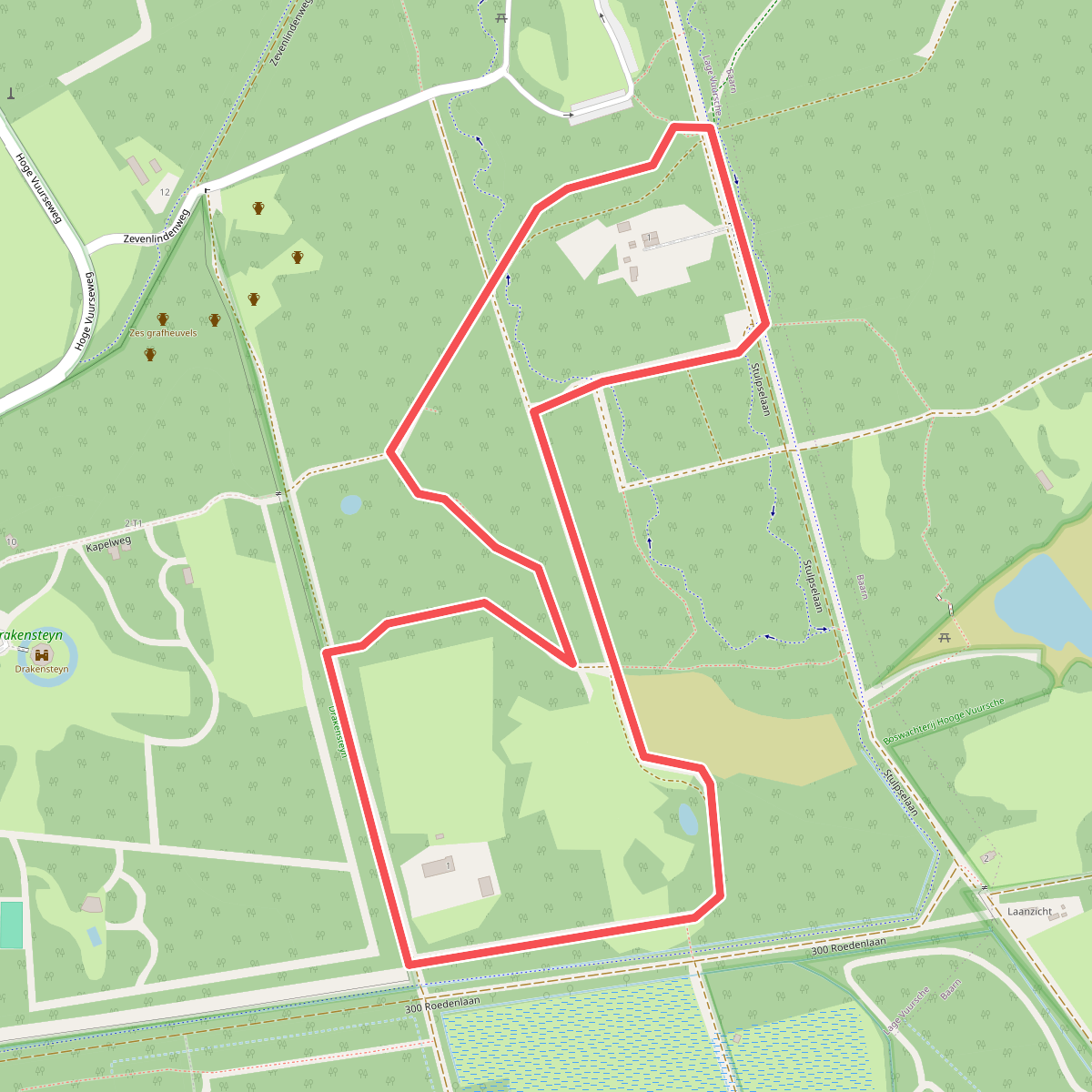 Wandelroute langs de Kasteeltuin
