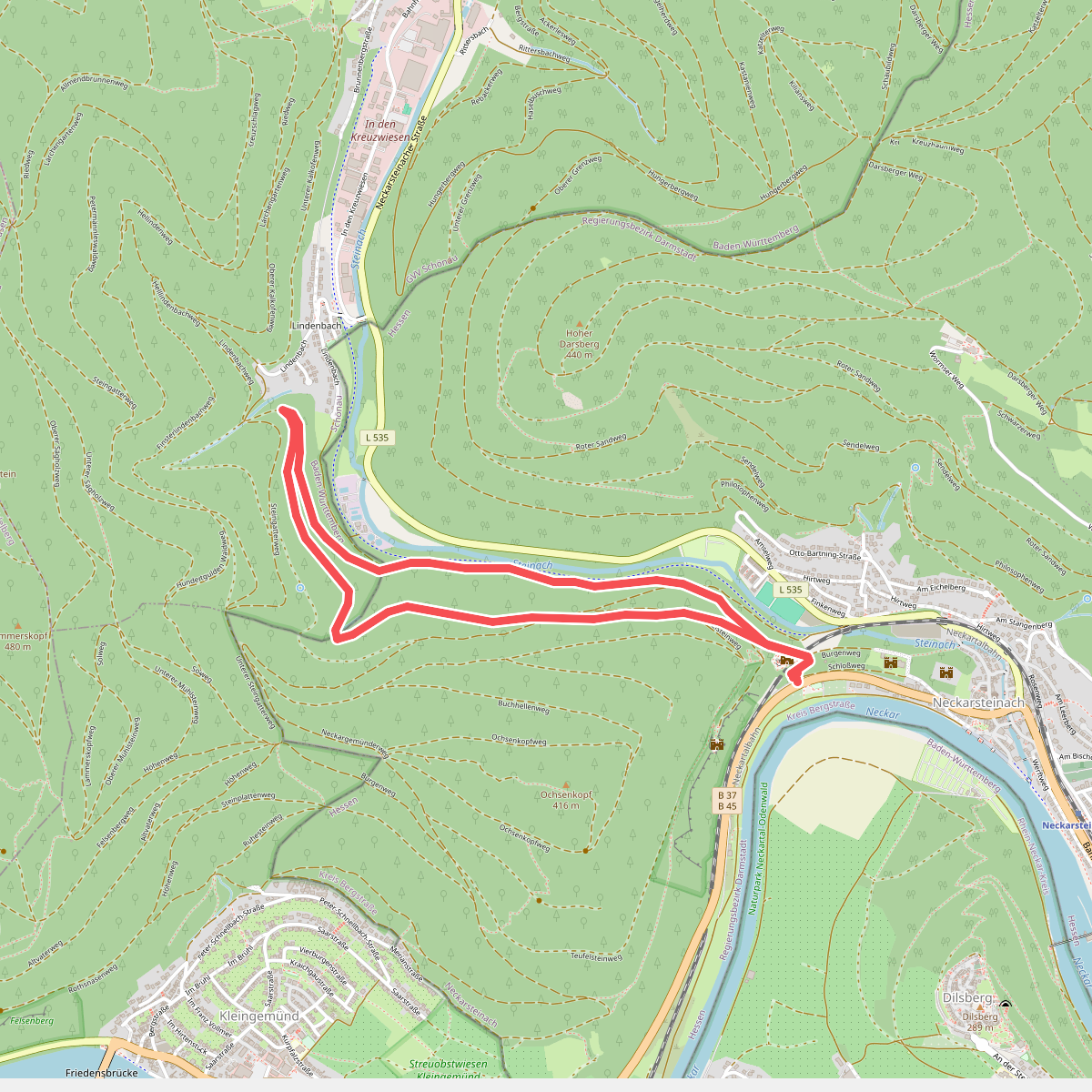 Rundwanderweg Neckarsteinach Unter den 4 Burgen 2: Brunnenberg-Weg