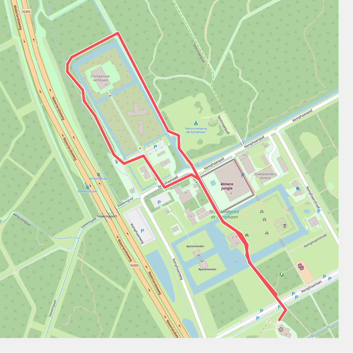 Wandelroute Rondje aap