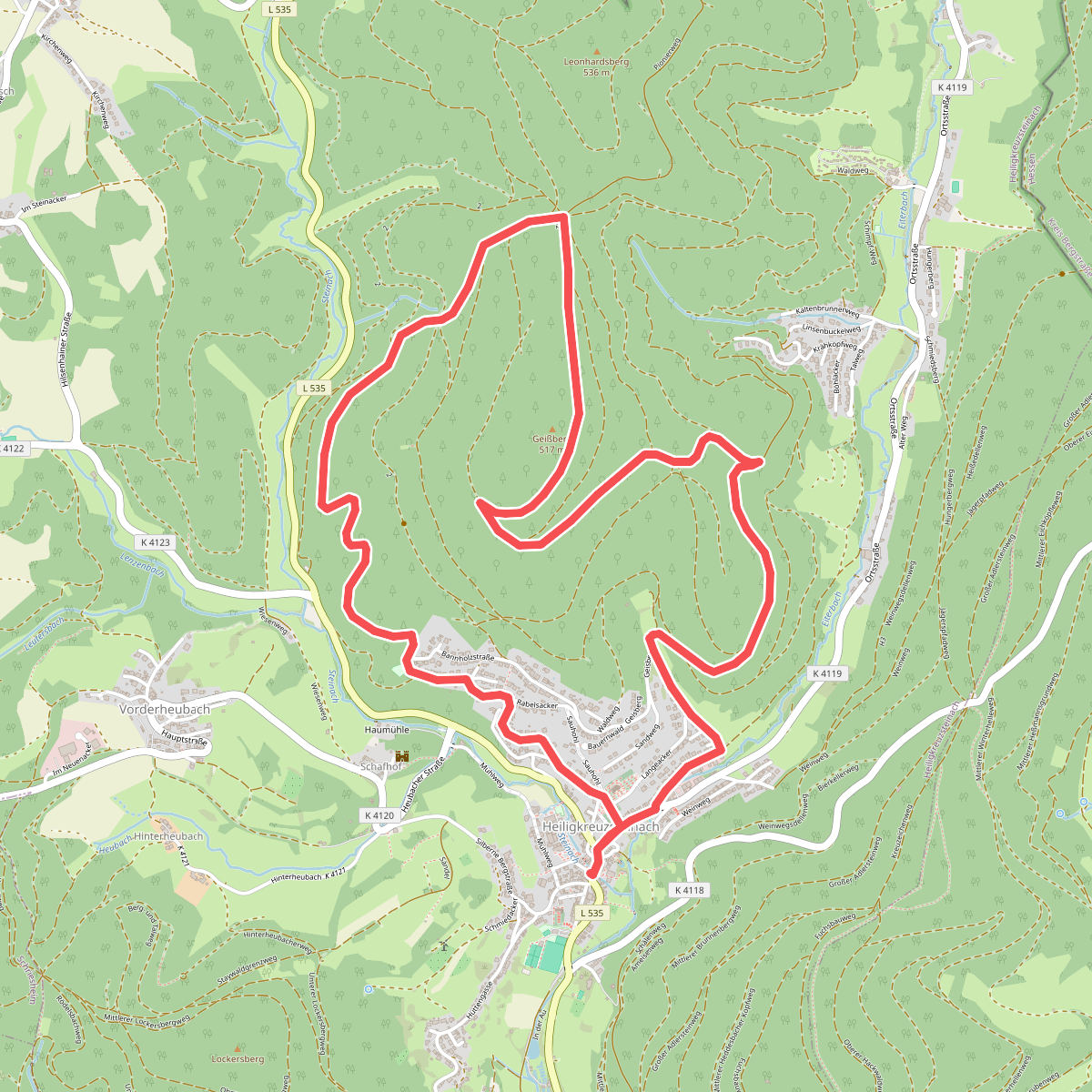 Rundwanderweg Heiligkreuzsteinach 2: Geißberg-Weg