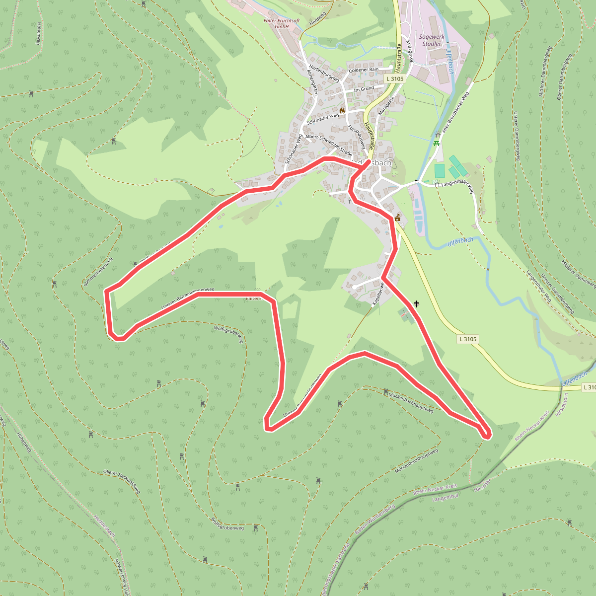 Rundwanderweg Heddesbach 4 : Herrenklingen-Weg