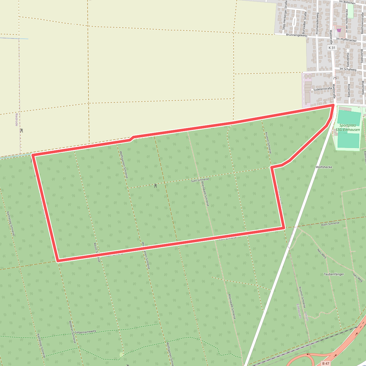 Rundwanderweg Einhausen Wolfshecke 1