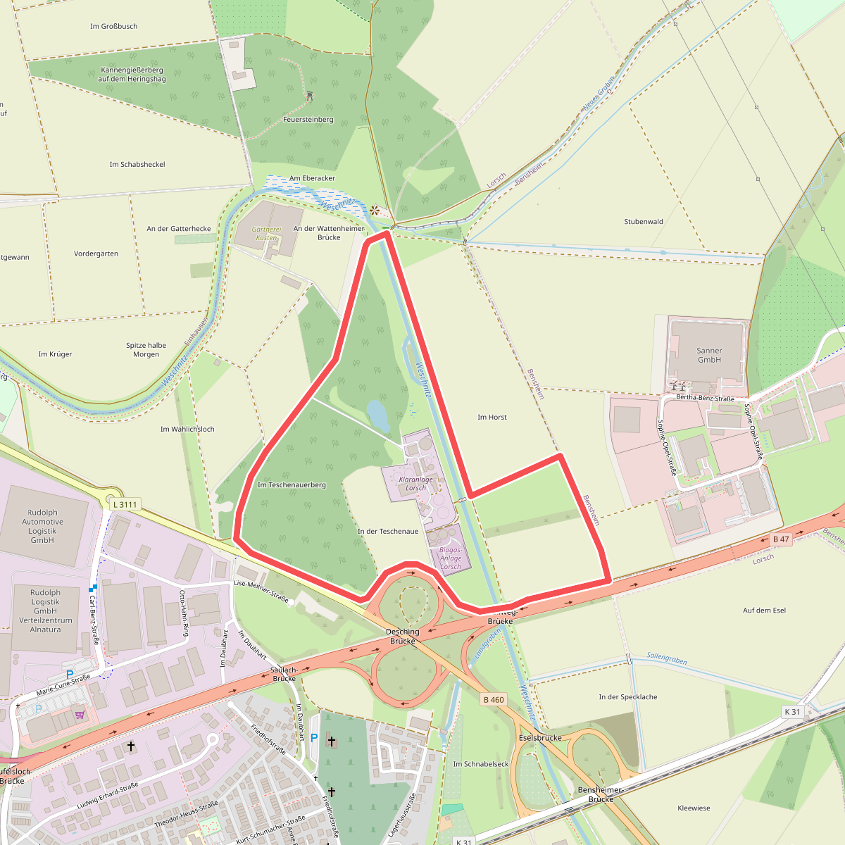 Rundwanderweg Lorsch Teschenauer Berg 1: Eichen-Weg