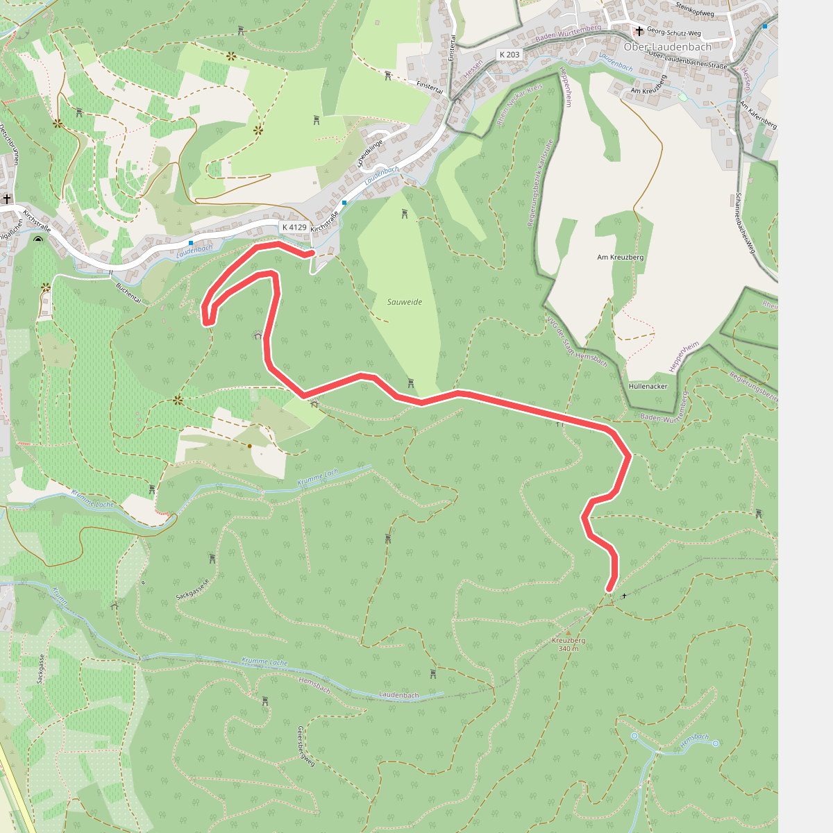 Naturlehrpfad Ölmühle - Kreuzberg
