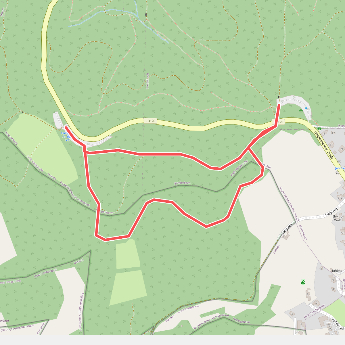 Rundwanderweg Heppenheim An der Lee 1: Leerundweg