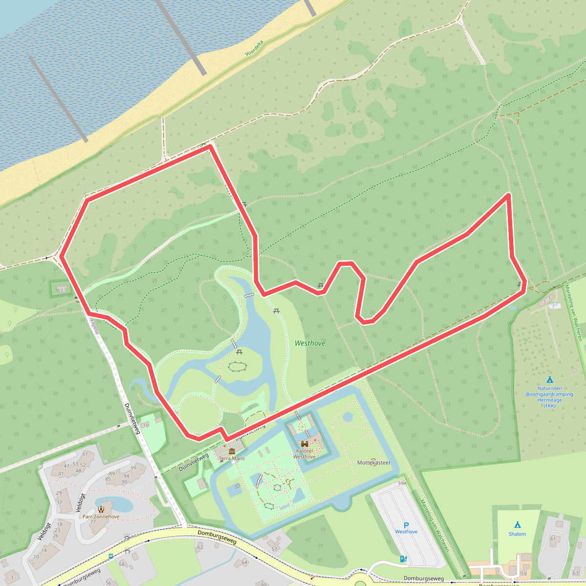 Wandelroute Manteling wit
