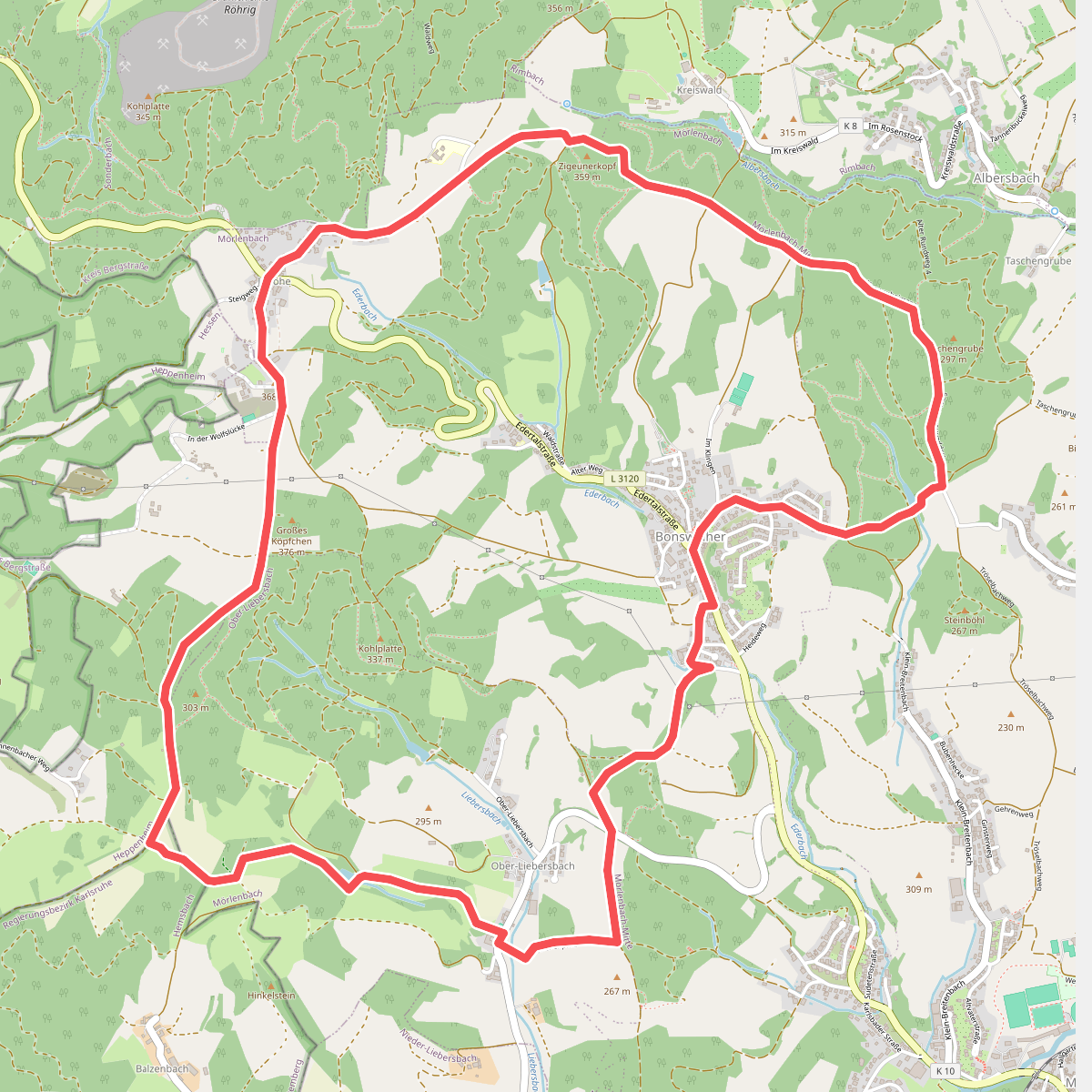 Rundwanderweg Mörlenbach 5: Bonsweiher-Wanderung