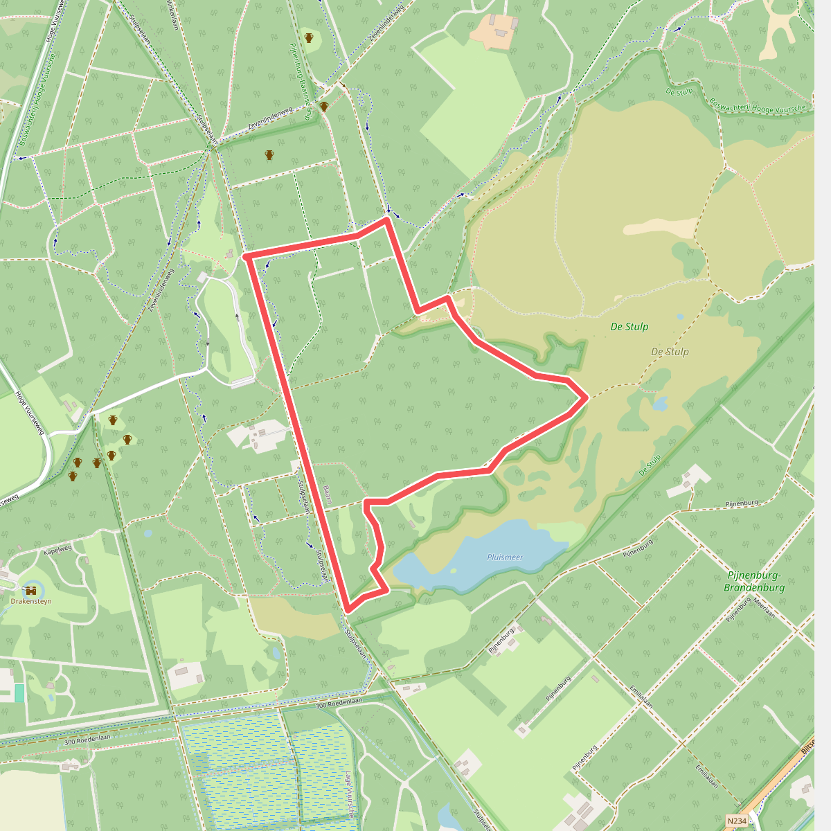 Wandelroute Buiten in de kuil