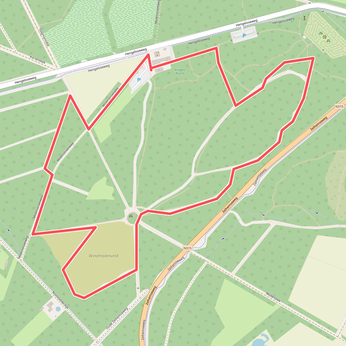 Wandelroute Molenplateau Boswachterij Ruurlo