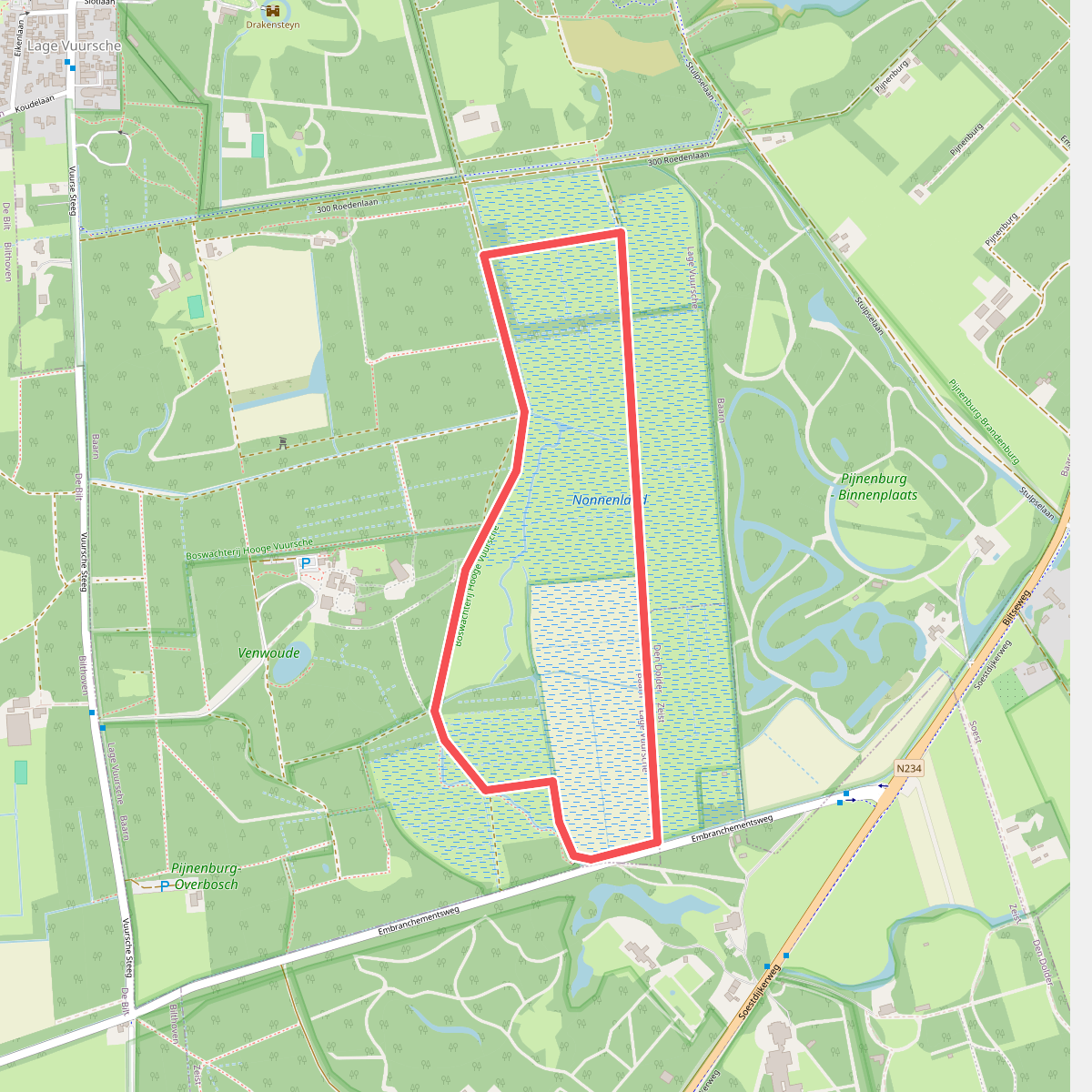 Wandelroute Nonnenland