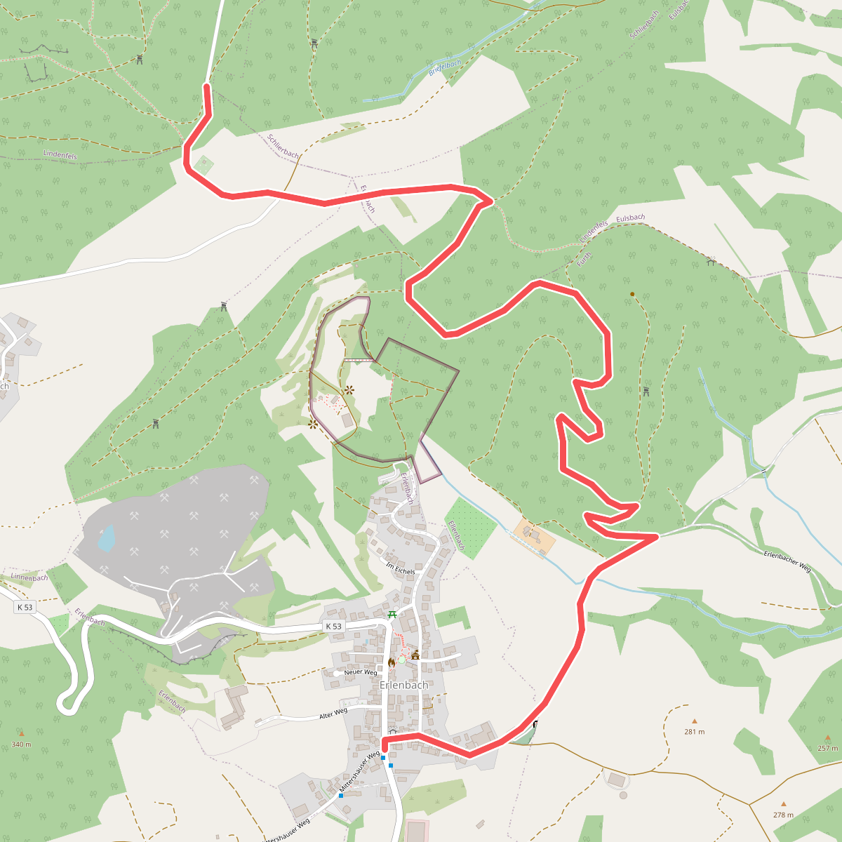 Zubringerweg zum Nibelungensteig