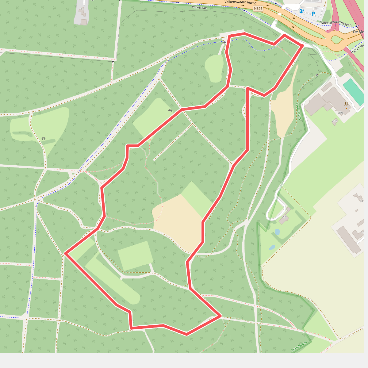 Wandelroute Stuifzandroute Leenderbos