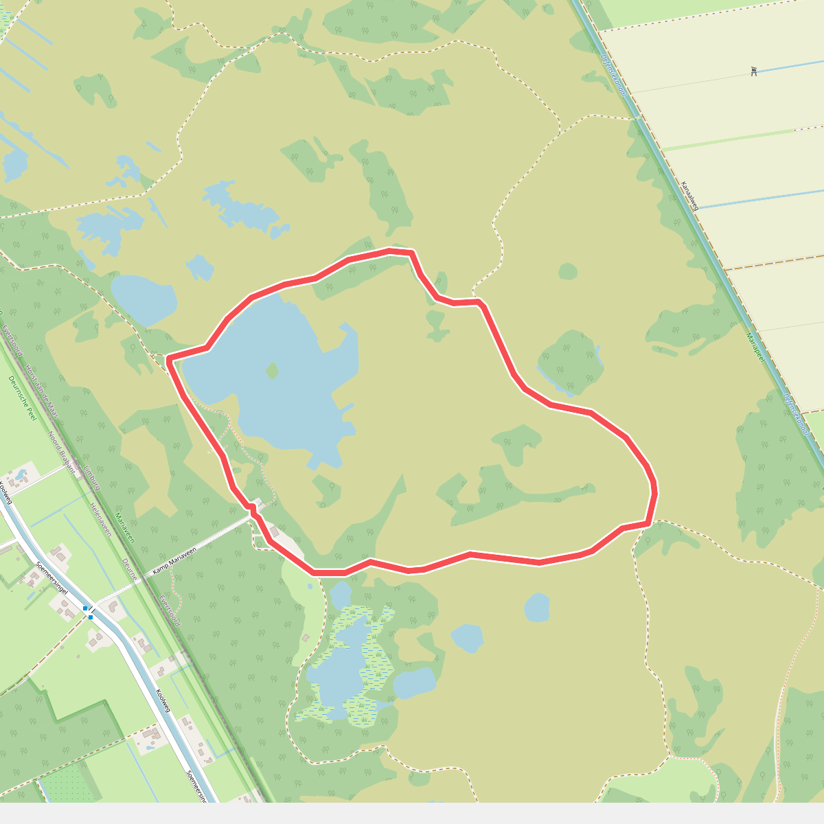 Wandelroute Mariapeel groen