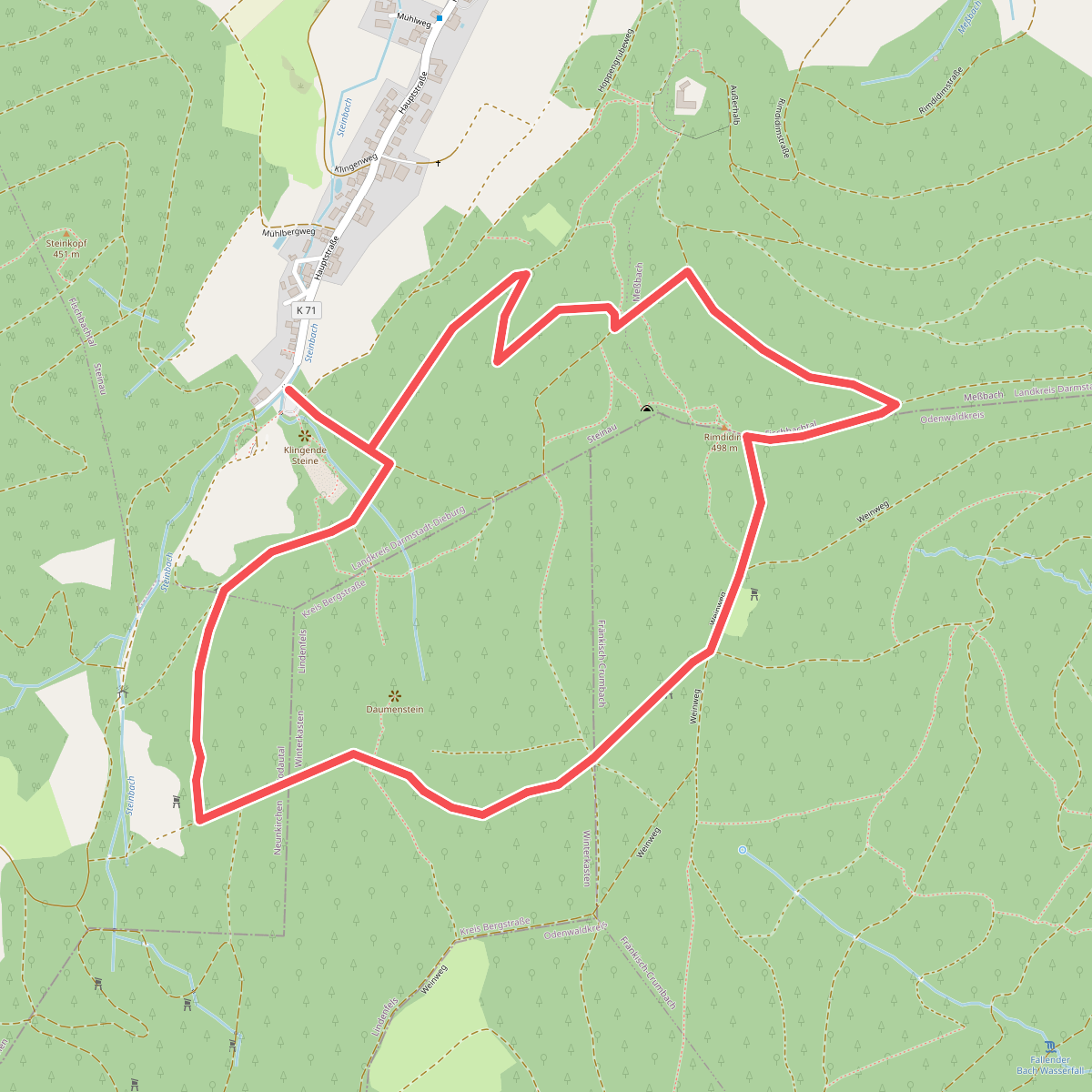 Rundwanderweg Fischbachtal Gagernstein 3: Daumensteinrundweg