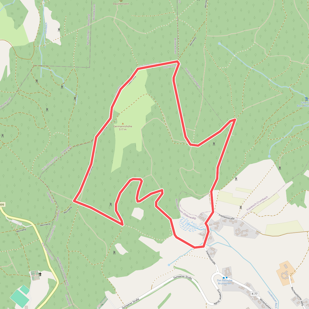 Rundwanderweg Reichelsheim Freiheit 5: Germannshöhen-Weg